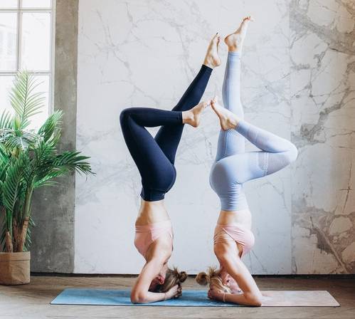 head stand - Partner Yoga Challenge