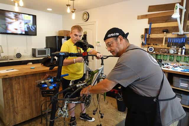 What does a bicycle tune-up consist of?