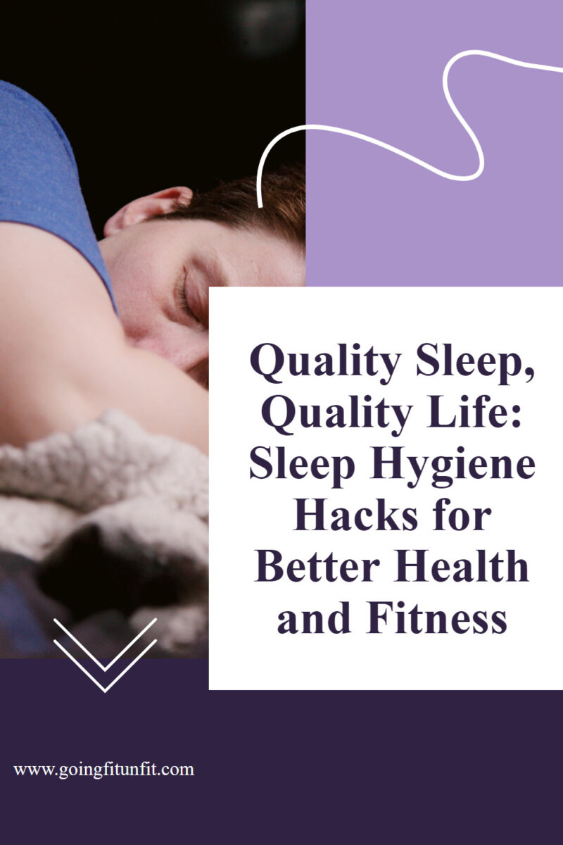 Quality sleep, quality life: sleep hygiene hacks for better health and fitness with man in blue shirt sleeping
