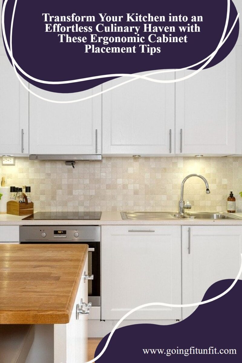 Kitchen with white cabinets and island with a wooden counter