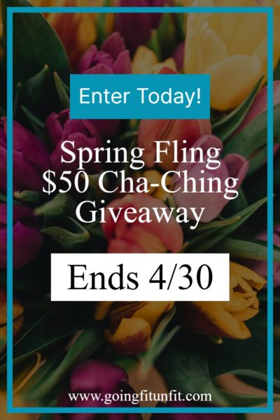 Going fit in mind, body, & connections with spring fling 50 cha chin pin