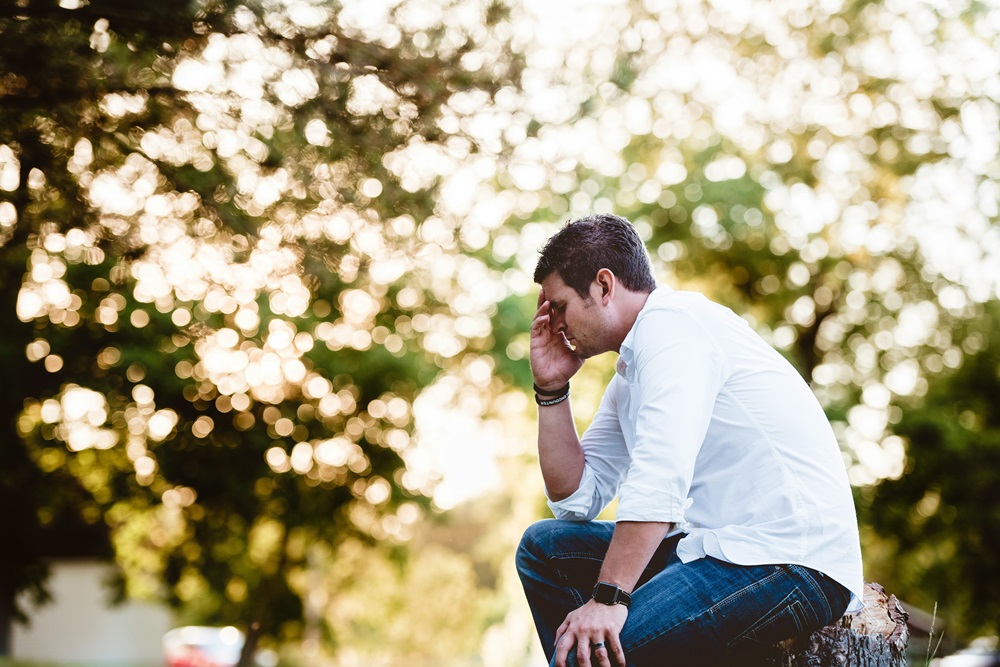 Building mental resilience - man contemplating mental health and personal growth